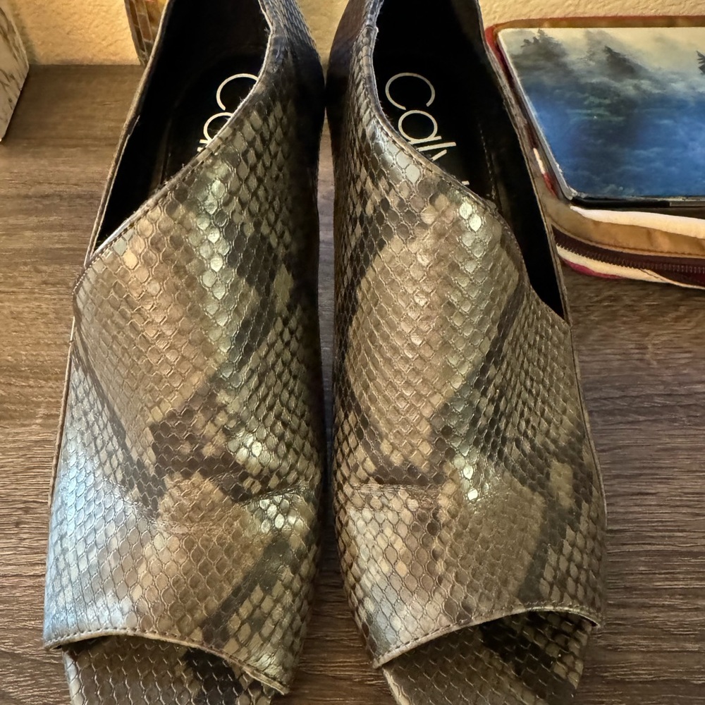 Call It Spring Women's Snakeskin Peep Toe Shoes